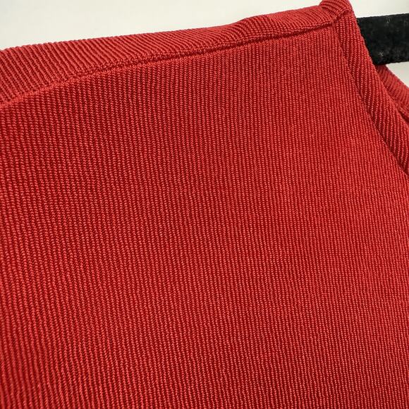 Chicos Travelers 3 Two-Tone Top XL Black Red Roundneck Artsy Boxy Lagenlook - Picture 8 of 9